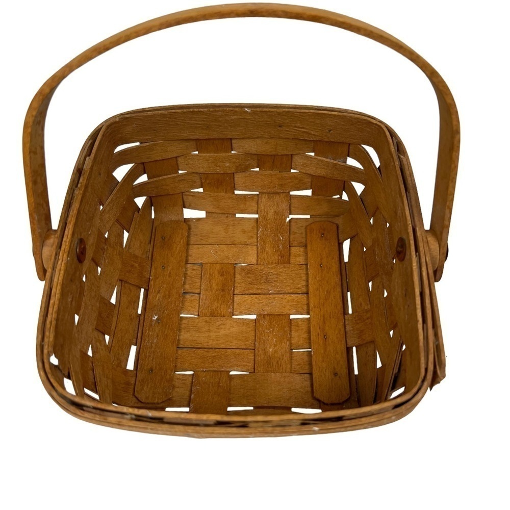 Longenberger Basket Small 6.5” x 6.5” handwoven 1994 Dresden, OHIO USA - Picture 3 of 8
